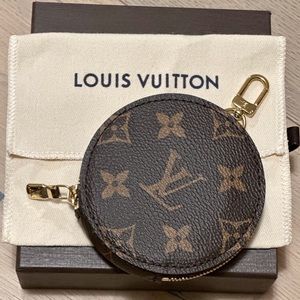 SOLD  Louis Vuitton Monogram Round Zip Coin Purse NEW